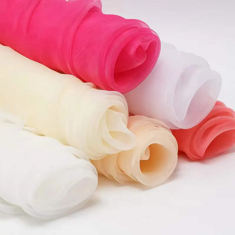 Hangzhou Kangman Textile Co., Ltd.100% Pure Silk Satin Organza Fabric