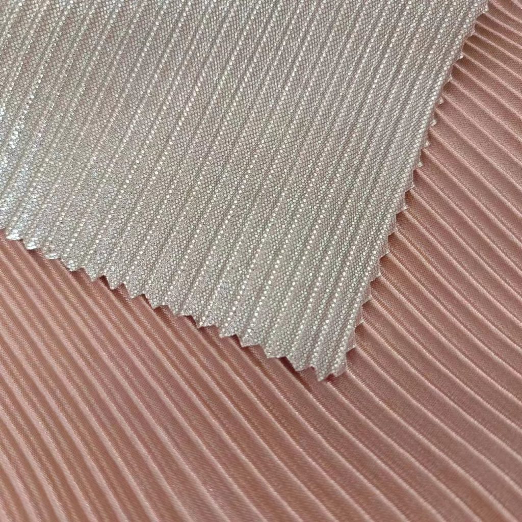 Hangzhou Kangman Textile Co., Ltd.100% Polyester Pleated Hot Stamping Fabric