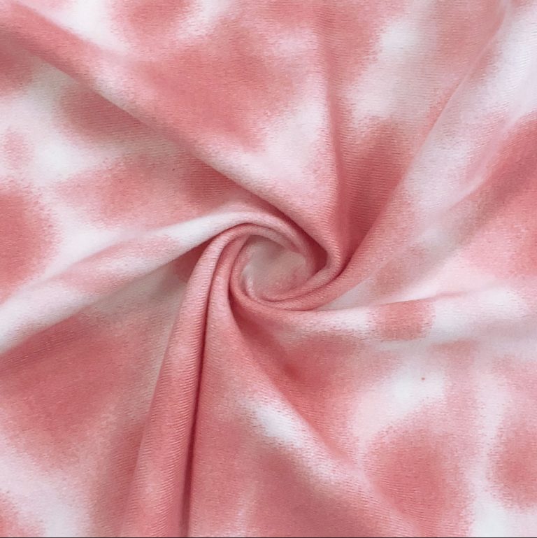 Tie Dye Print Single Jersey Double Side Brushed Fabric