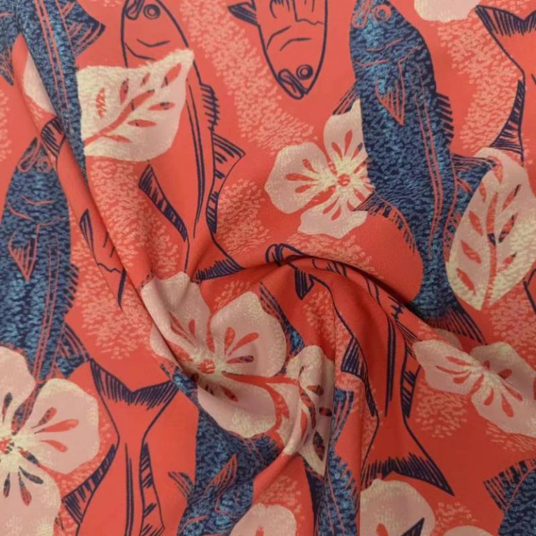 100D TR Stretch Twill Printed Fabric for T-shirt & Shirts