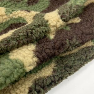 Knitted Printed Sherpa Fleece Fabric