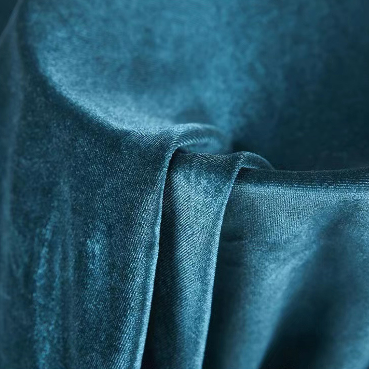 Polyester Spandex Golden Velvet Pleuche Fabric for Dress Shirt Home Textile