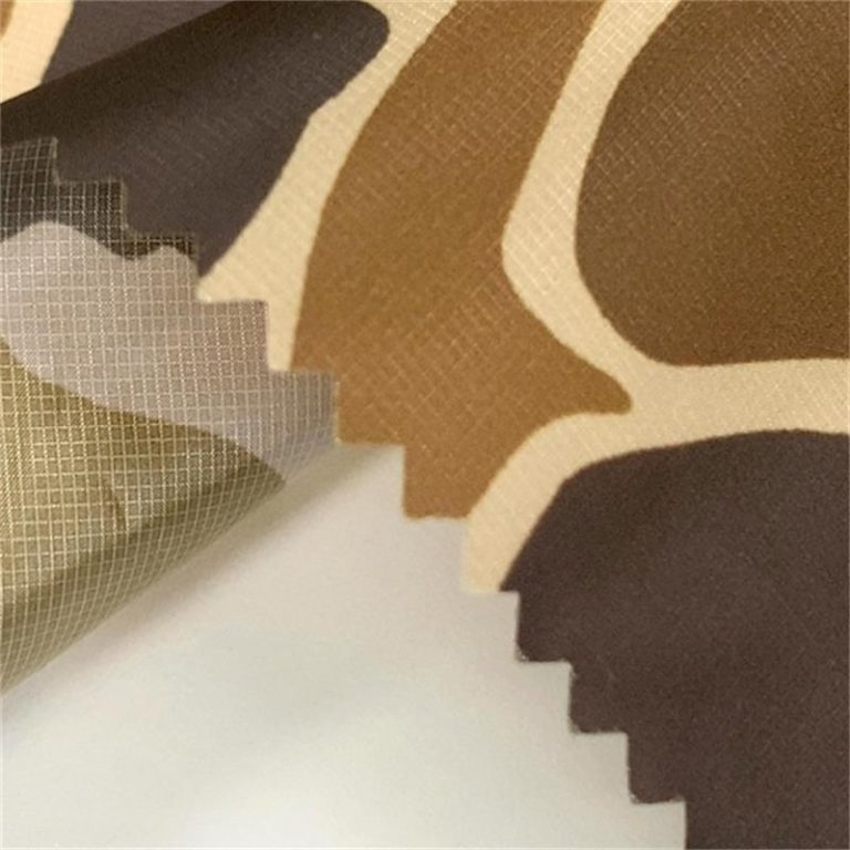 Ripstop Camo Printed 100 Polyester Taffeta Fabric