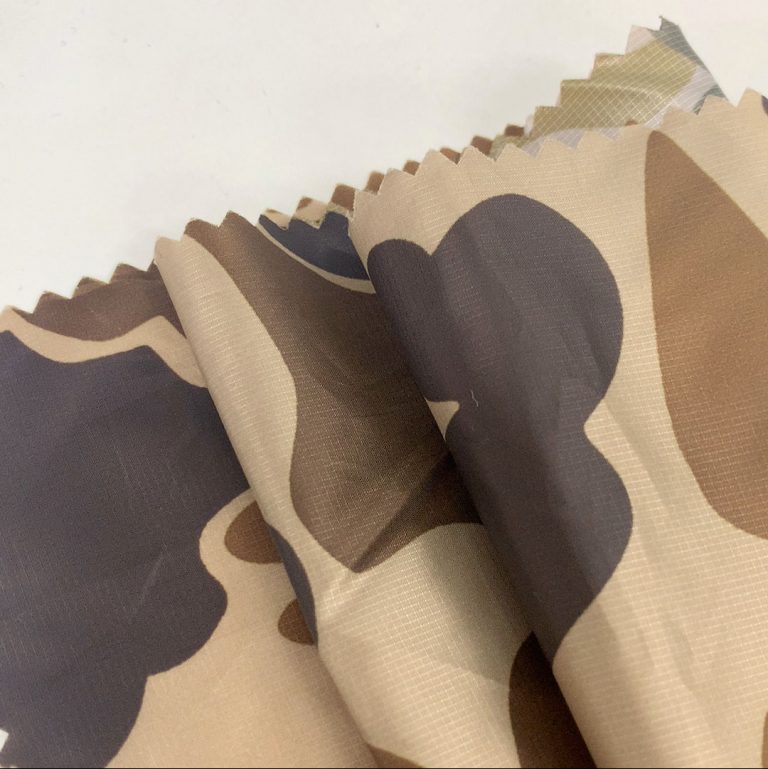 Camo Printed Polyester Taffeta Fabric