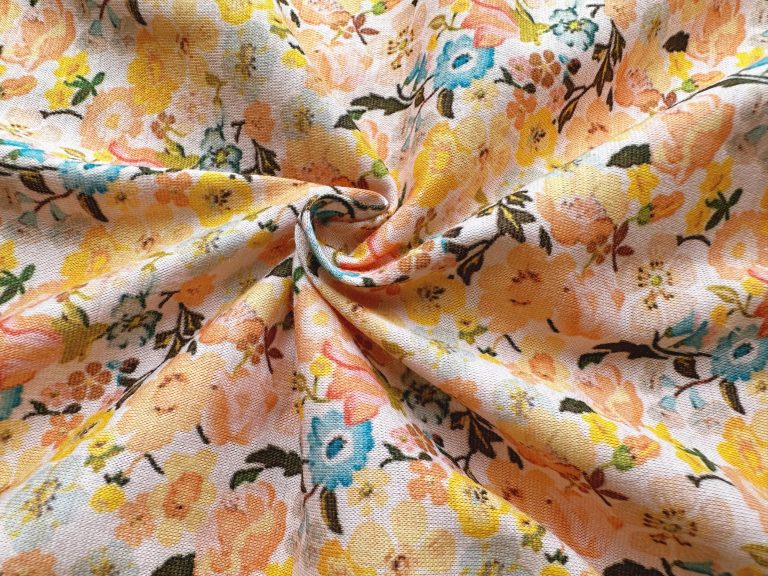 Floral Print Cotton Knit Fabric