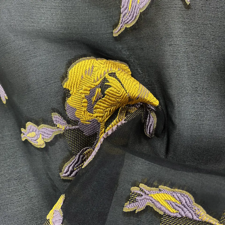 Jacquard Garment Silk Fabric For Ladies Shirt