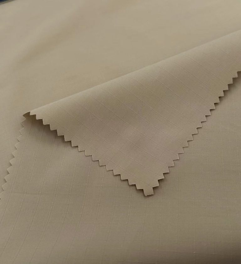Weft Elastic Plaid Fabric